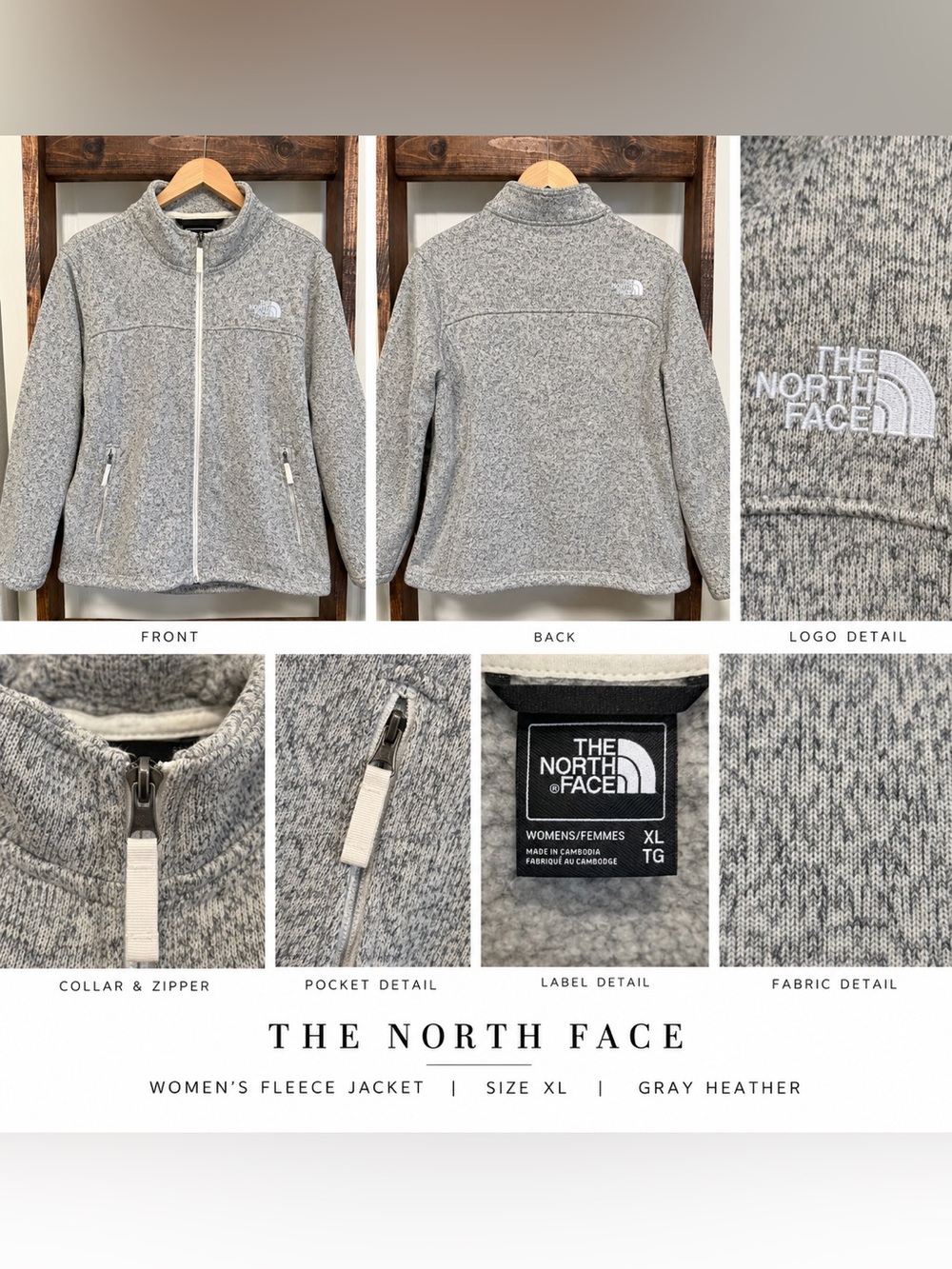 The North Face Women's Ski/Snow Fleece Jacket Gray Heather